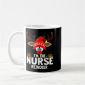 Christmas Matching I'm The Nurse Reindeer コーヒーマグカップ (左)