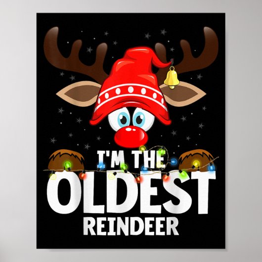 Christmas Matching I'm The Oldest Reindeer ポスター (正面)