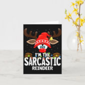 Christmas Matching I'm The Sarcastic Reindeer  カード (黄色い花)