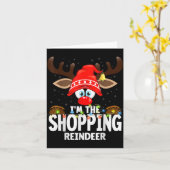 Christmas Matching I'm The Shopng Reindeer  カード (黄色い花)