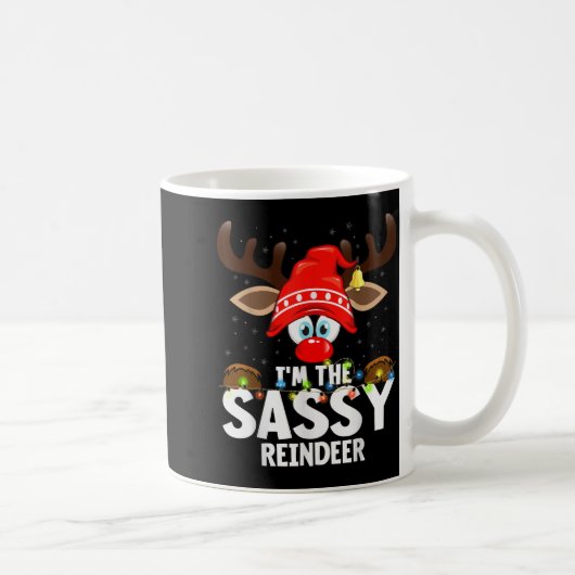 Christmas Matching I'm The Sy Reindeer コーヒーマグカップ (右)
