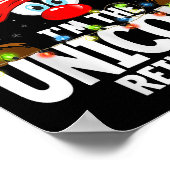 Christmas Matching I'm The Unicorn Reindeer ポスター (角)