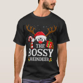 Christmas Matching The Bossy Reindeer Family Tシャツ (正面)
