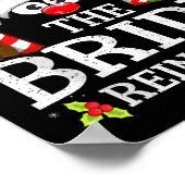 Christmas Matching The Bride Reindeer Family  ポスター (角)