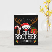 Christmas Matching The Brother Reindeer Family  カード (黄色い花)