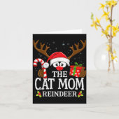 Christmas Matching The Cat Mom Reindeer Family  カード (黄色い花)