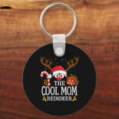Christmas Matching The Cool Mom Reindeer Family  キーホルダー (正面)