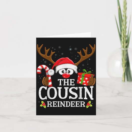 Christmas Matching The Cousin Reindeer Family  カード (正面)