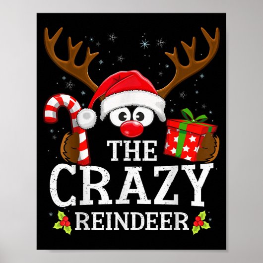 Christmas Matching The Crazy Reindeer Family  ポスター (正面)