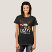 Christmas Matching The Crazy Reindeer Family  Tシャツ (正面フル)