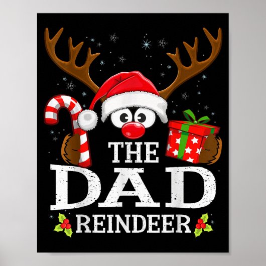 Christmas Matching The Dad Reindeer Family  ポスター (正面)