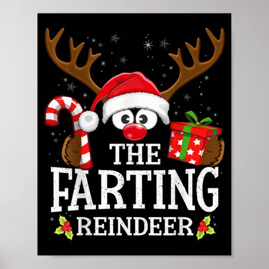 Christmas Matching The Farting Reindeer Family  ポスター (正面)