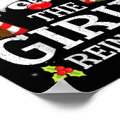 Christmas Matching The Girly Reindeer Family  ポスター (角)