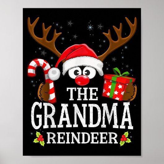 Christmas Matching The Grandma Reindeer Family  ポスター (正面)