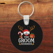 Christmas Matching The Groom Reindeer Family  キーホルダー (正面)