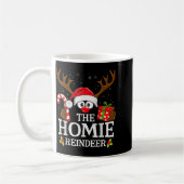 Christmas Matching The Homie Reindeer Family  コーヒーマグカップ (左)