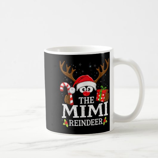 Christmas Matching The Mimi Reindeer Family コーヒーマグカップ (右)