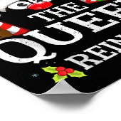 Christmas Matching The Queen Reindeer Family  ポスター (角)