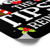 Christmas Matching The Tipsy Reindeer Family  ポスター (角)