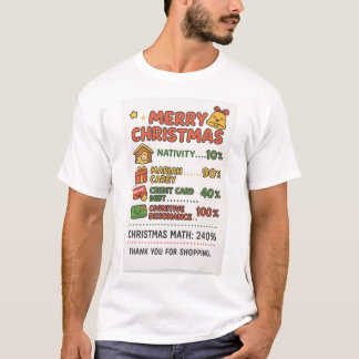 Christmas Math 240% Reality Check" T-Shirt Tシャツ