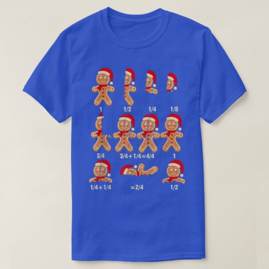 Christmas Math Teacher Equation Gingerbread With S Tシャツ (デザイン正面)
