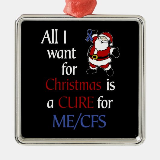 Christmas...ME/CFSに対して必要な情報 メタルオーナメント (正面)