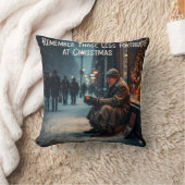 CHRISTMAS MEANING PICTURE REMEMBER THE POOR クッション (ブランケット)