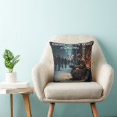 CHRISTMAS MEANING PICTURE REMEMBER THE POOR クッション (椅子)