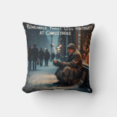 CHRISTMAS MEANING PICTURE REMEMBER THE POOR クッション (正面)