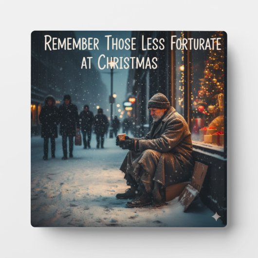 CHRISTMAS MEANING PICTURE REMEMBER THE POOR フォトプラーク (正面)