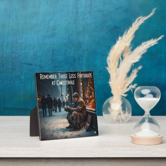CHRISTMAS MEANING PICTURE REMEMBER THE POOR フォトプラーク (インサイチュ)