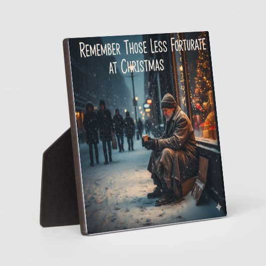 CHRISTMAS MEANING PICTURE REMEMBER THE POOR フォトプラーク (正面)