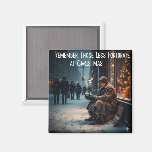 CHRISTMAS MEANING PICTURE REMEMBER THE POOR マグネット (正面/裏面)