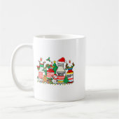 Christmas Medication Bottles Funny Nurse Humor  コーヒーマグカップ (左)
