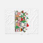 Christmas Medication Bottles Funny Nurse Humor フリースブランケット (正面(横))