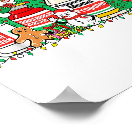 Christmas Medication Bottles Funny Nurse Humor ポスター (角)