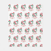 Christmas Meme Six Seven 67 6 7 Holiday フリースブランケット (正面)