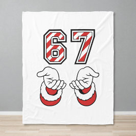 Christmas Meme Six Seven 67 6 7 Holiday フリースブランケット