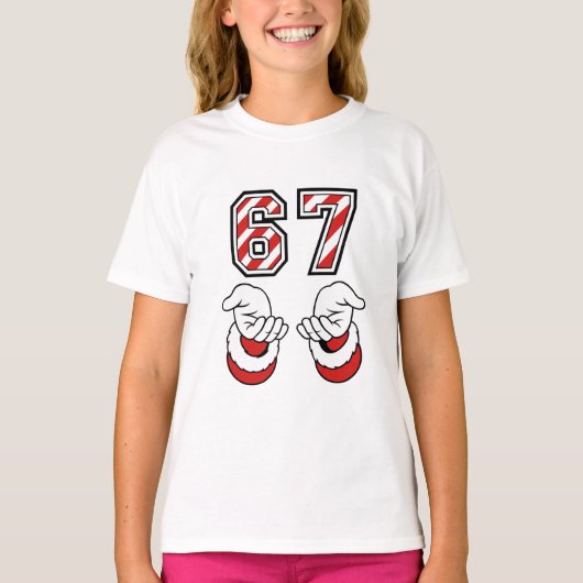 Christmas Meme Six Seven 67 6 7 Holiday Tシャツ (正面)