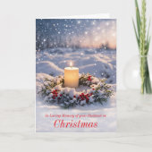 Christmas Memorial Candle and Wreath  カード (正面)