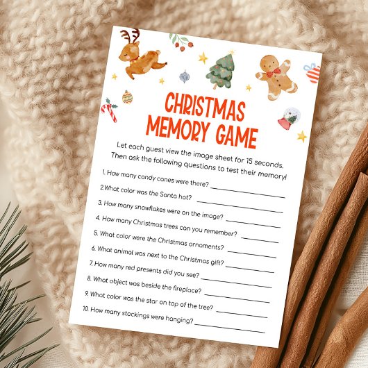Christmas Memory Game  シーズンカード