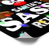 Christmas Men Women Santa's Sy Reindeer ポスター (角)