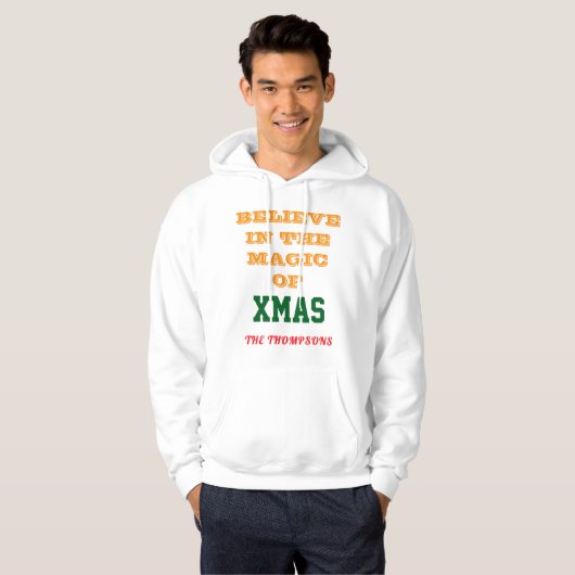 Christmas Men's Basic Hooded Sweatshirtcustomize パーカ (正面フル)