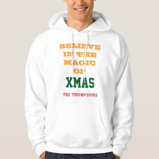 Christmas Men's Basic Hooded Sweatshirtcustomize パーカ (正面)