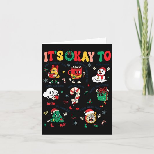 Christmas Mental Health Awareness Men Women It's O カード (正面)