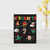 Christmas Mental Health Awareness Men Women It's O カード (黄色い花)