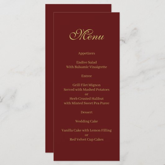 Christmas Menu メニュー (正面/裏面)