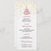 Christmas Menu Invitation, Christmas Dinner 招待状 (正面/裏面)