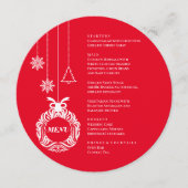 Christmas Menu Red and white メニュー (正面)