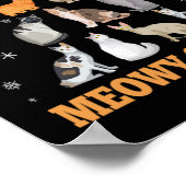 Christmas Meowy Catmas Holiday Cat Lover Gift ポスター (角)